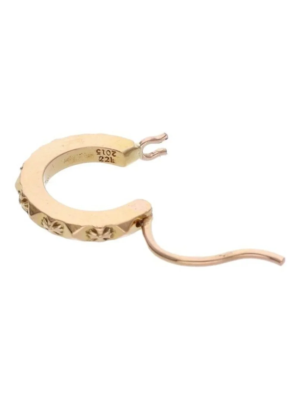 Chrome Hearts 22k Tfp Goldop Gold Earrings
